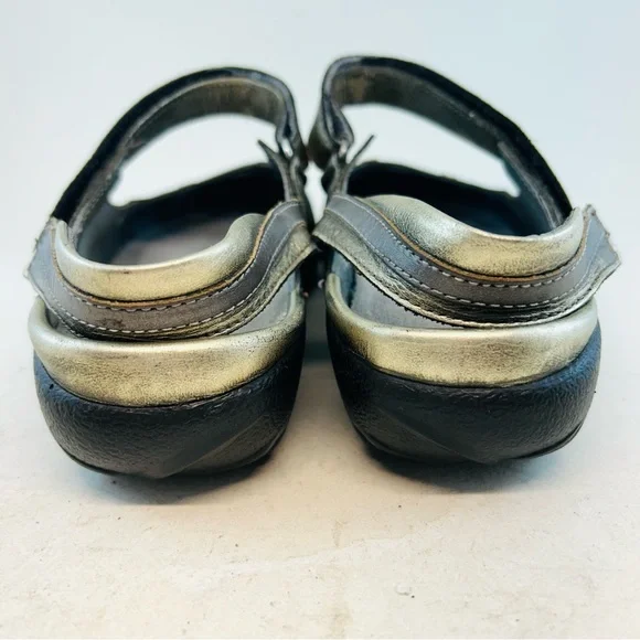 Naot Metallic Pewter Silver Bronze Rongo Mary Jane Slingback Flat Shoes, sz 39 8 - Picture 9 of 12